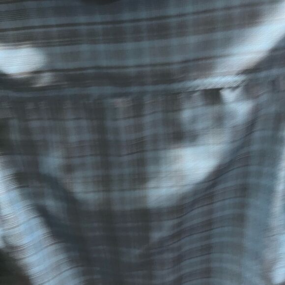 EUC Eddie Bauer Men's Blue Plaid Short Sleeve Small Shirt #259 - Picture 5 of 6